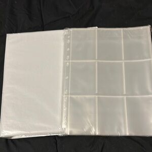 White Trading Card Binder with Sleeves